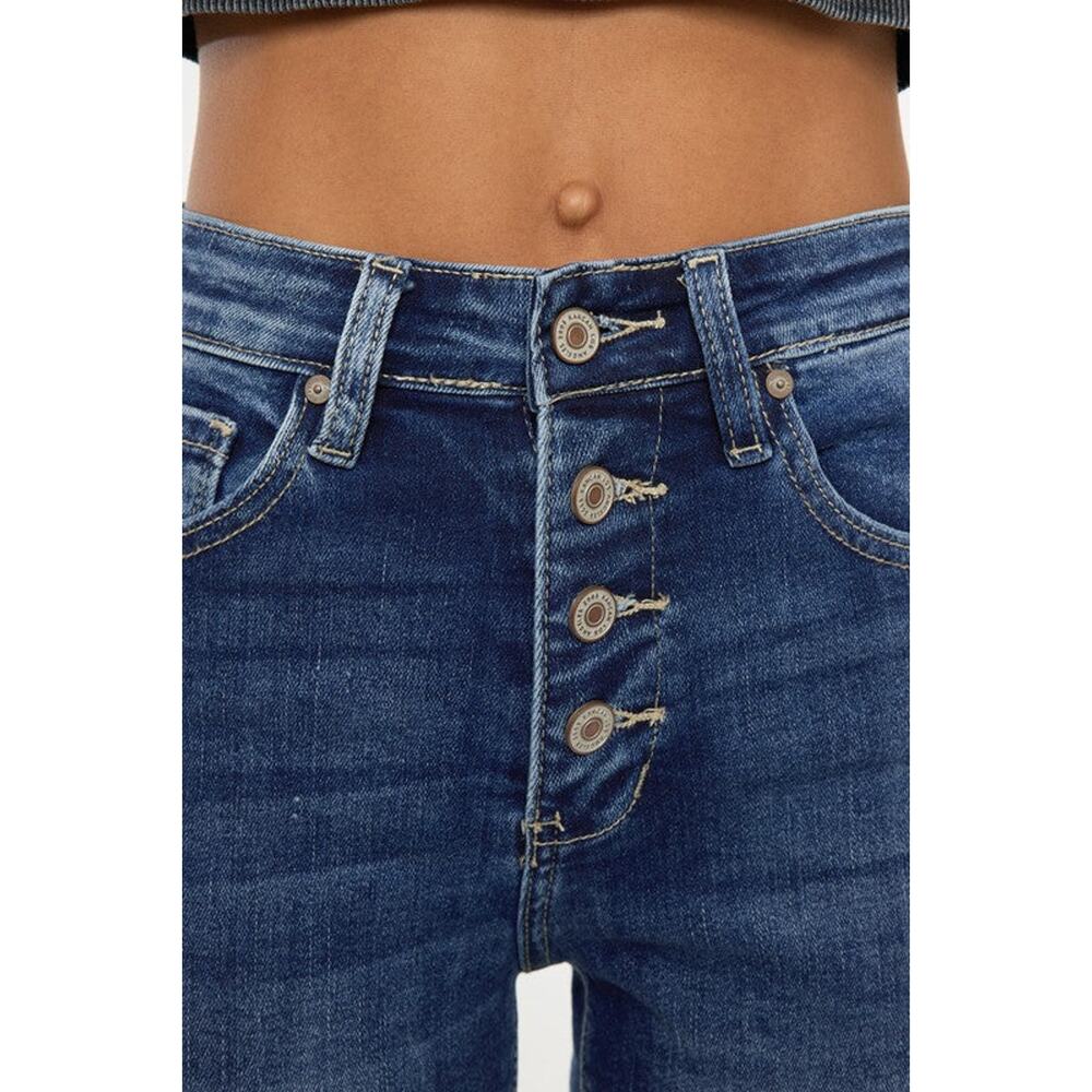 Kan Can High Rise Cuff Bermuda Jeans - KC6312M - Size 1/24 - Picture 10 of 10